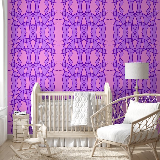 Pink and purple geometric pattern  wallpaper (Kids)