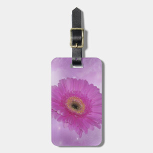 Pink and purple Gerber Daisy Luggage Tag