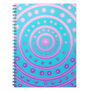 Pink and Purple Glowing Circles Notebook