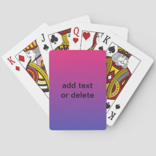 Pink and Purple Gradient Colours Playing Cards
