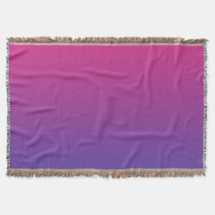 Pink and Purple Gradient Colours Throw Blanket