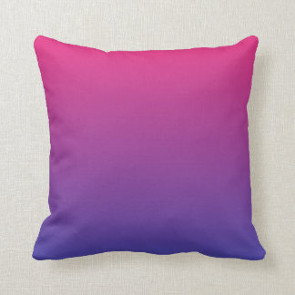 Pink and Purple Gradient Colours Throw Pillow