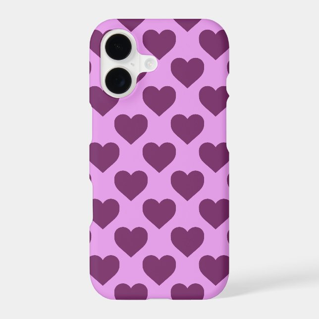 Pink and Purple Hearts Pattern (Back)
