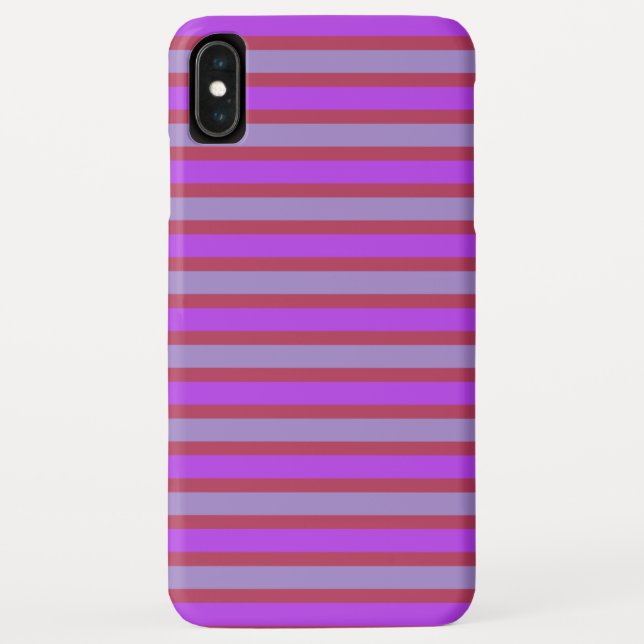 Pink and Purple Horizontal Stripes Case-Mate iPhone Case (Back)