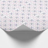 Pink and Purple Hugs and Kisses Wrapping Paper (Corner)