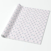 Pink and Purple Hugs and Kisses Wrapping Paper (Unrolled)