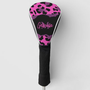 Pink and Purple Leopard Print Golf Head Cover