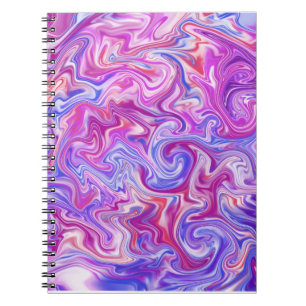 Pink and Purple Liquid Metal Notebook