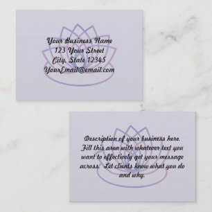 Pink and Purple Lotus Business Information Card