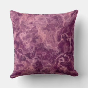 pink and Purple Marble abstract Throw Pillow