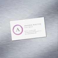 Pink and Purple Monogram Modern
