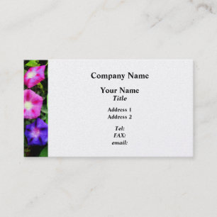 Pink and Purple Morning Glories -Platinum Finish Business Card
