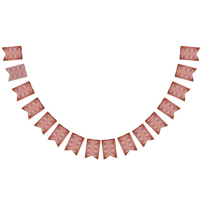 Pink and purple pattern bunting flags (All)