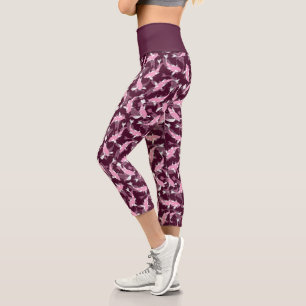 Pink and Purple Pattern - Koi Fish Capri Leggings