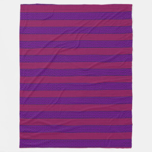 Pink and Purple Patterned Stripes Fleece Blanket