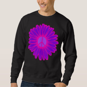 Pink And Purple Peace Daisy Sweatshirt