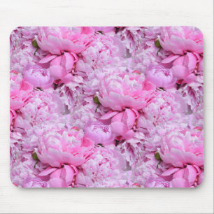 Pink and Purple Peonies Mouse Pad