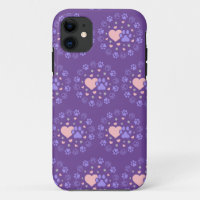 Pink and Purple Pet Lovers Hearts and Stars