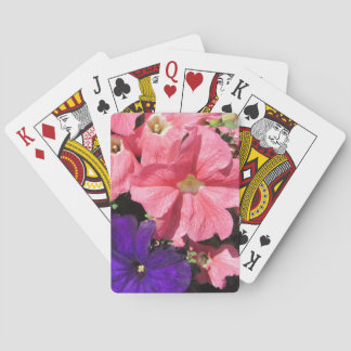 Pink and Purple Petunias Playing Cards