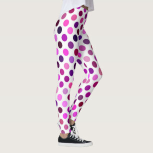 Pink and Purple Polka Dots Leggings