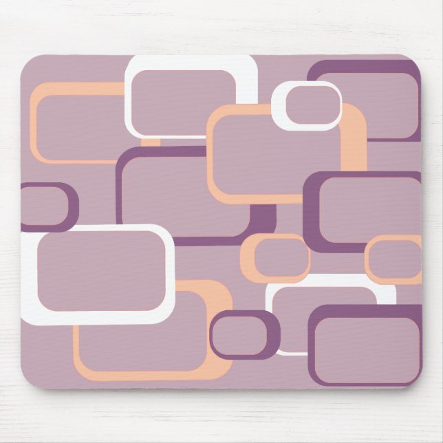 Pink and Purple Retro Square Mousepad (Front)