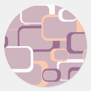 Pink and Purple Retro Square Sticker