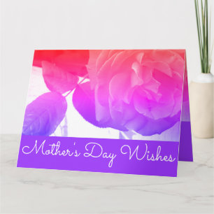 Pink and Purple Rose Mothers Day Lovely Card