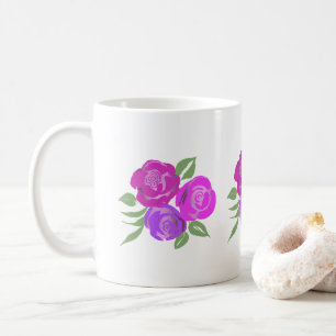 Pink and Purple Roses Mug