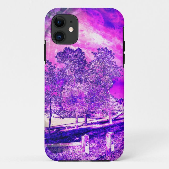 Pink And Purple Rural Scene iPhone 5 Case (Back)