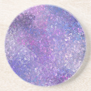 Pink And Purple Sequins Bling Coaster