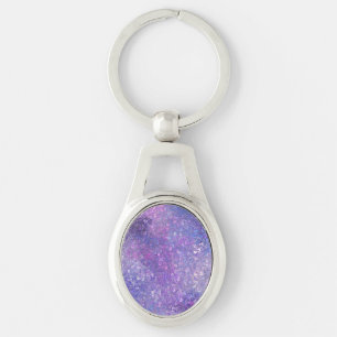Pink And Purple Sequins Bling Keychain