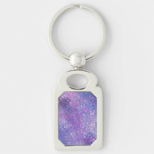 Pink And Purple Sequins Bling  Keychain