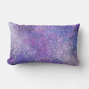 Pink And Purple Sequins Bling Lumbar Pillow