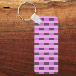 Pink and Purple Shades Color Blocks Keychain