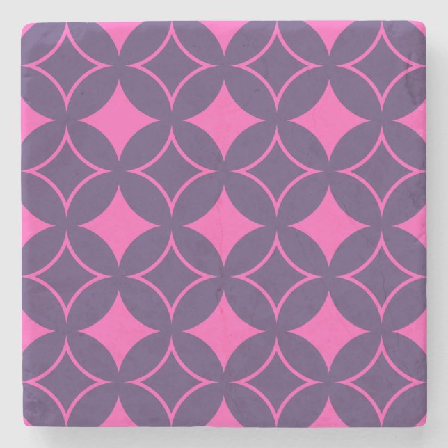 Pink and purple shippo stone coaster (Front)