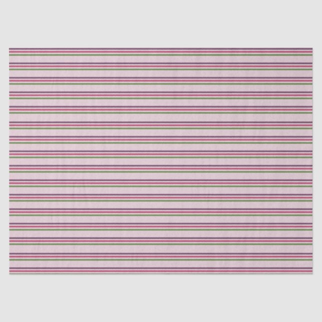 Pink and Purple Simple Stripe Tissue Paper (Front)