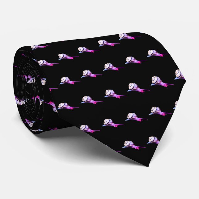 Pink and Purple Snail Tie (Rolled)