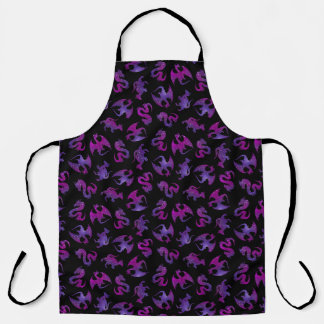 Pink and Purple Space Dragons Apron
