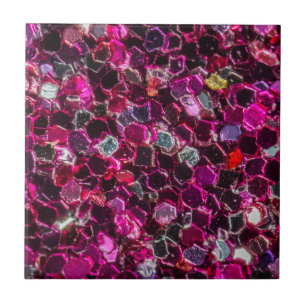 Pink and Purple Sparkling Lights Bokeh Pattern Tile