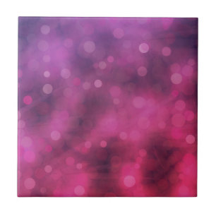Pink and Purple Sparkling Lights Bokeh Pattern Tile
