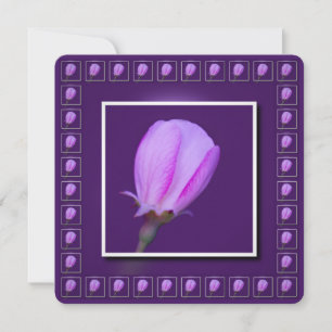 Pink and Purple Spring Blossom  Invitation