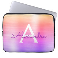 Pink and Purple Stainless Steel Monogram