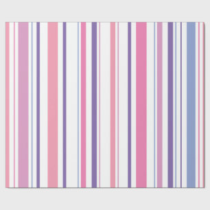 Pink and Purple Striped Wrapping Paper