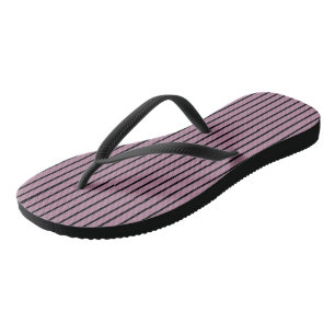 Pink and Purple Stripes Flip Flops