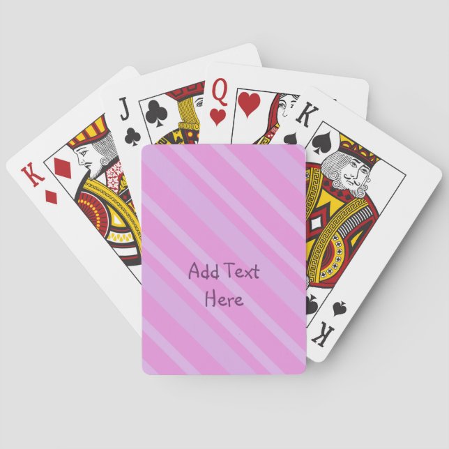 Pink and Purple Stripes Playing Cards (Back)