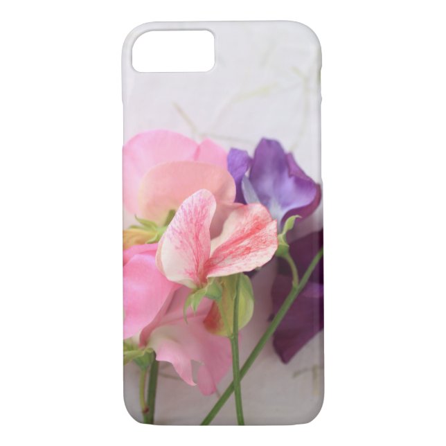 Pink and purple sweet peas Case-Mate iPhone case (Back)