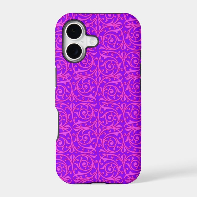 Pink and Purple Swirling Vines Pattern (Back)