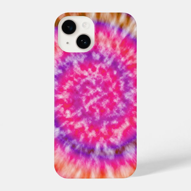 pink and purple tie-dye iPhone case (Back)