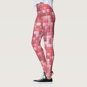 Pink and Purple Tile Mosaic Leggings
