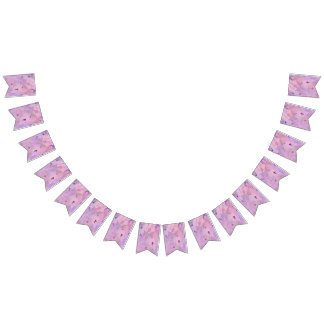 pink and purple unicorn and star design- girls squ bunting flags